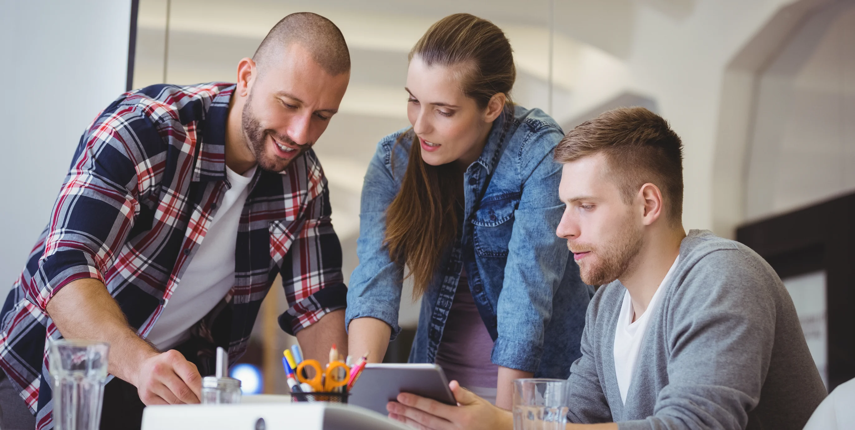 app development team working